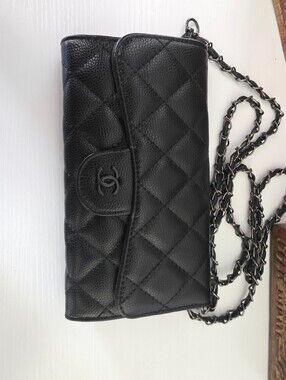 Chanel Black Quilted Wallet on Chain (WOC)